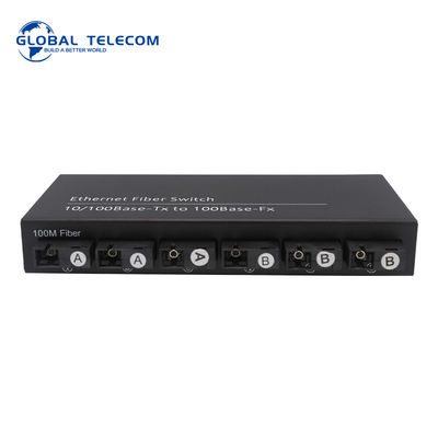 Tek Modlu Optik Fiber Alıcı-Verici 6 Fiber Bağlantı Noktası 2RJ45 Bağlantı Noktası